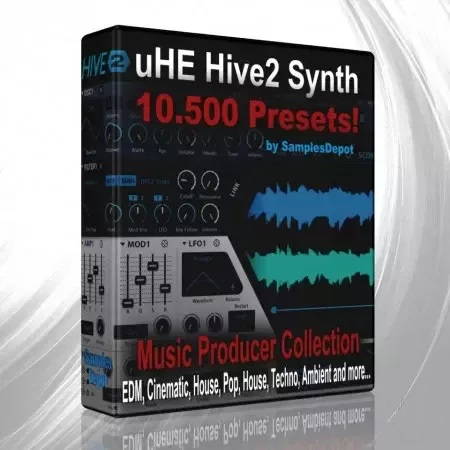 10,500+EDM多风格uHE HIVE2合成器预设包Samples Depot 10.500 uHE HIVE2 Synth Presets-果果资源网