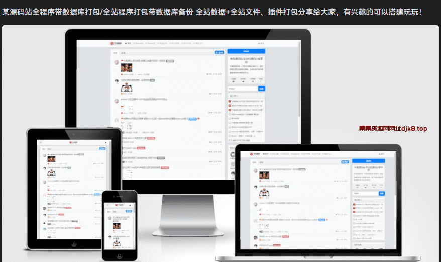 某源码站全程序带数据库打包/全站程序打包带数据库备份-果果资源网