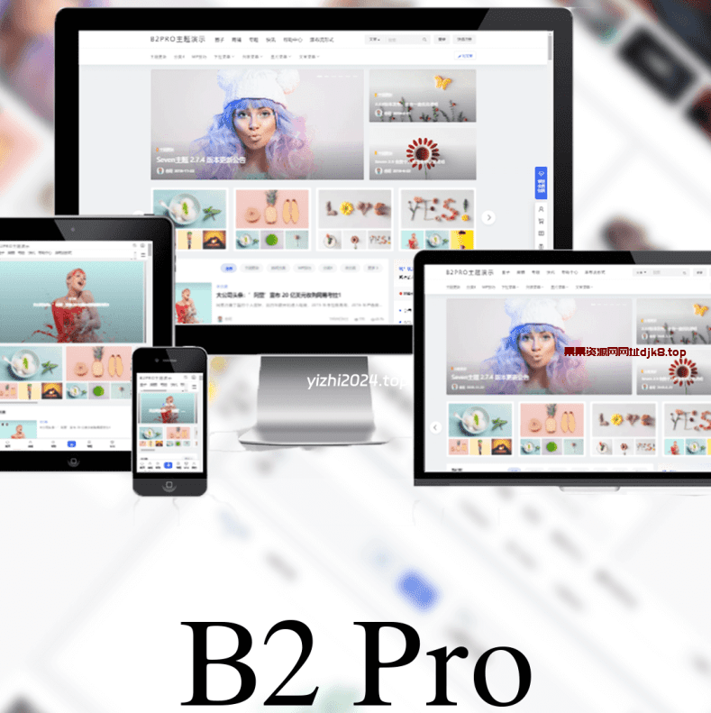 [亲测可搭建]B2 PROV5.42最新免授权版WordPress主题模板-果果资源网