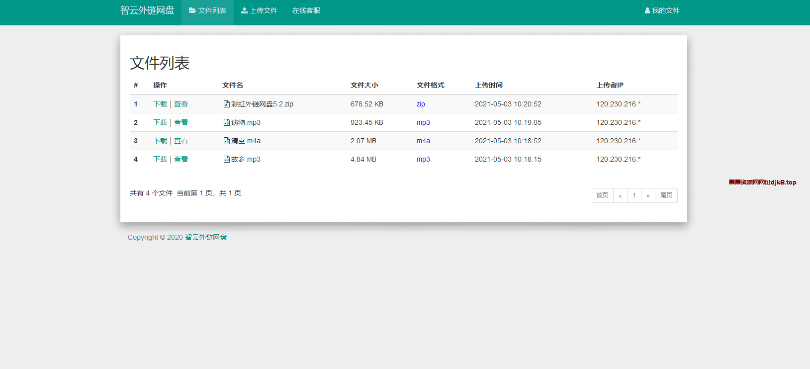 彩虹外链网盘V5.2更新 全新界面 支持图片违规检测-果果资源网